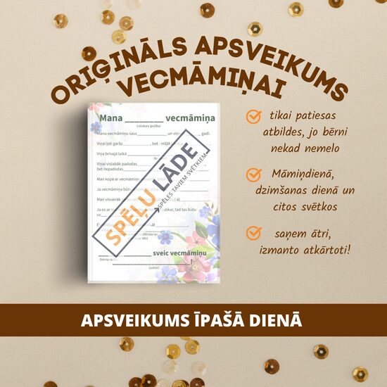 ORIĢINĀLS APSVEIKUMS VECMĀMIŅAI